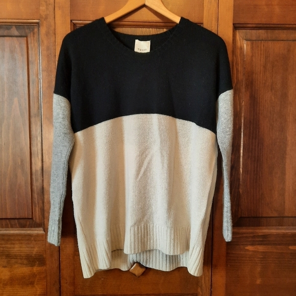 Mason wool cashmere blend colorblock crewneck sweater size small - Picture 1 of 9